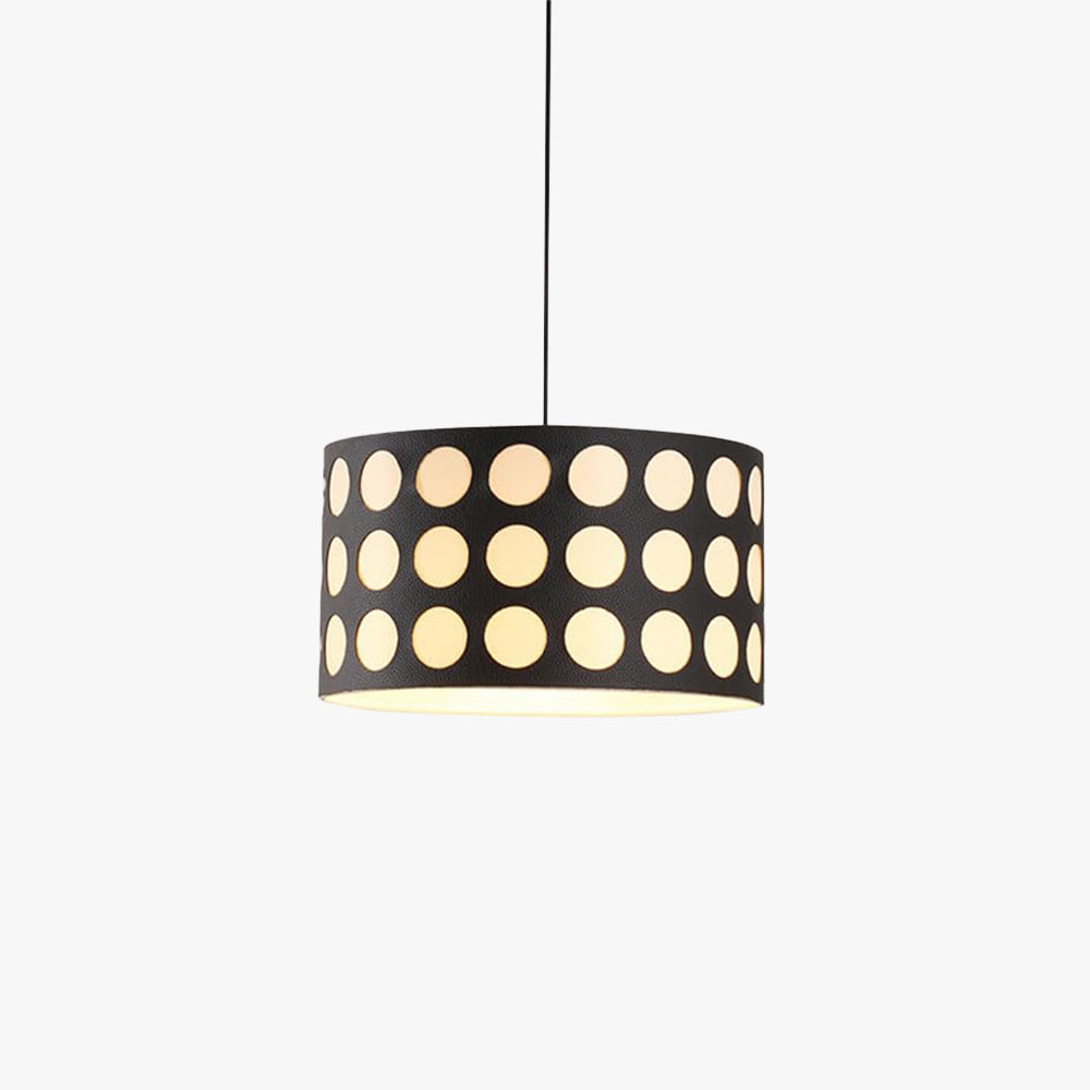 Retro Pendant Light with Polka Dot Shade