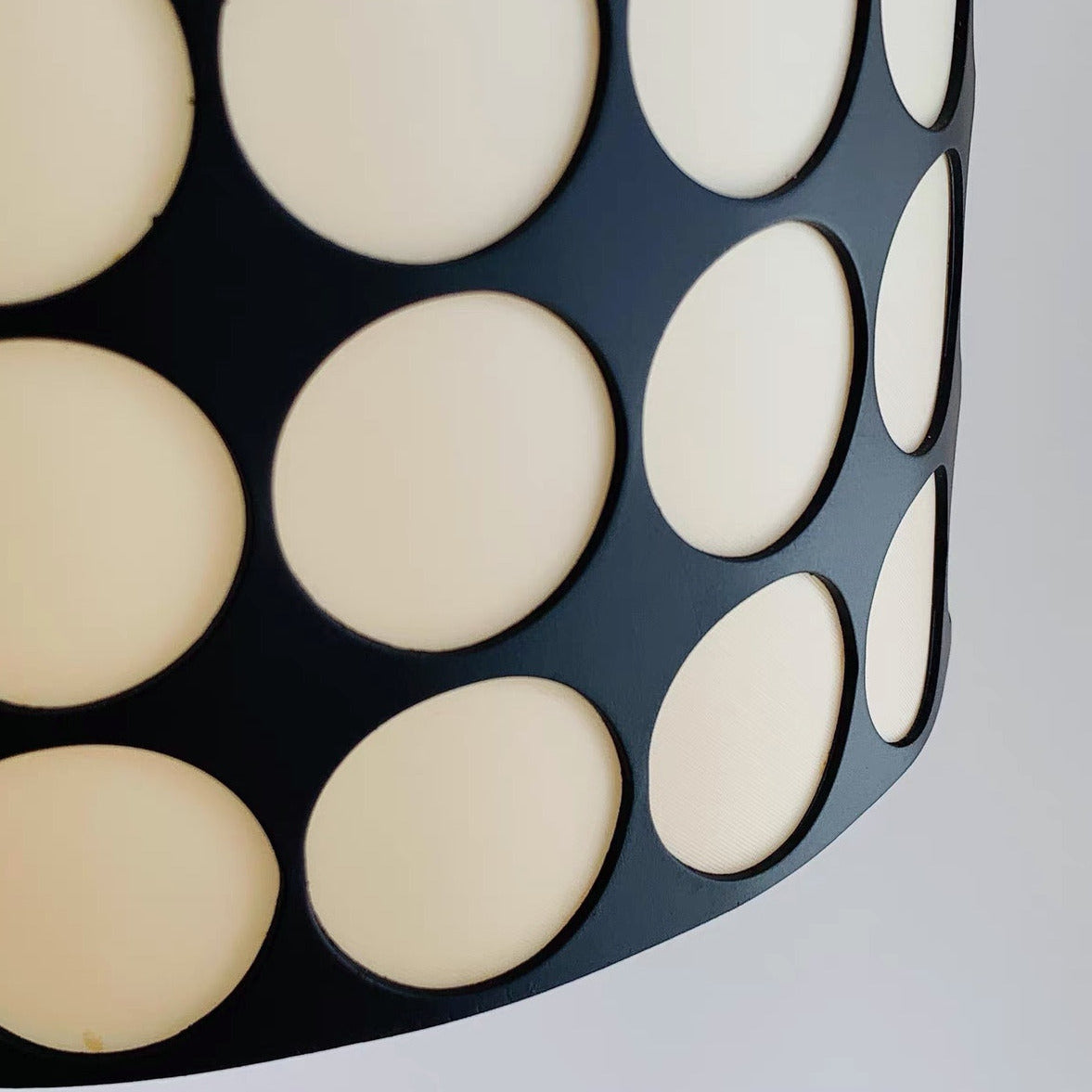 Retro Pendant Light with Polka Dot Shade