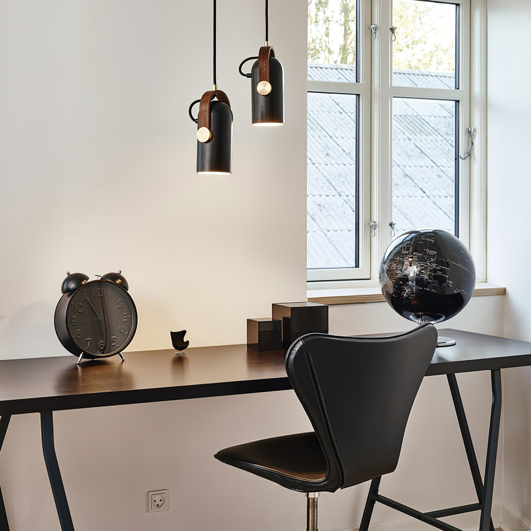 Sleek Mid-Century Pendant Light with Rotating Head