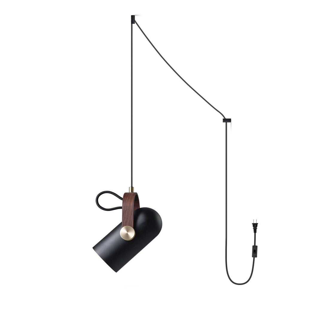 Sleek Mid-Century Pendant Light with Rotating Head
