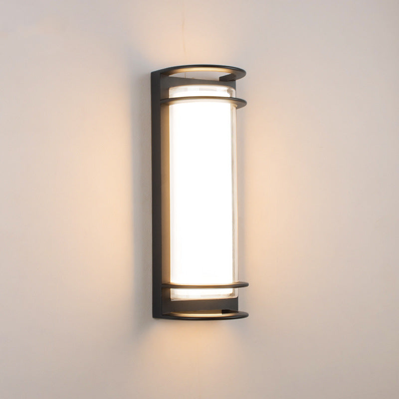 Sleek Modern Waterproof Outdoor Wall Lamp with Metal and Acrylic Finish