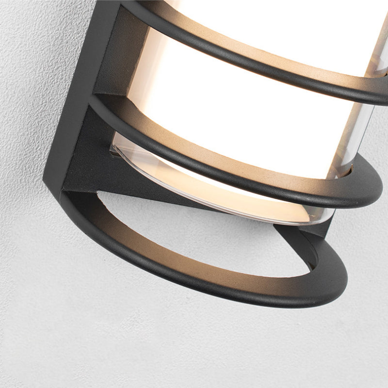 Sleek Modern Waterproof Outdoor Wall Lamp with Metal and Acrylic Finish