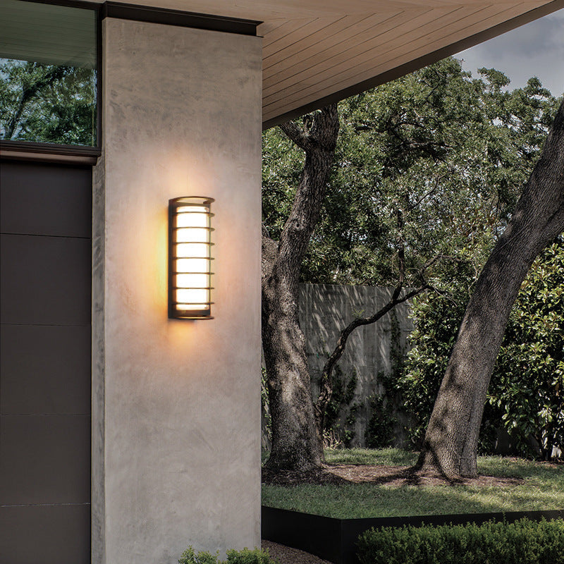 Sleek Modern Waterproof Outdoor Wall Lamp with Metal and Acrylic Finish