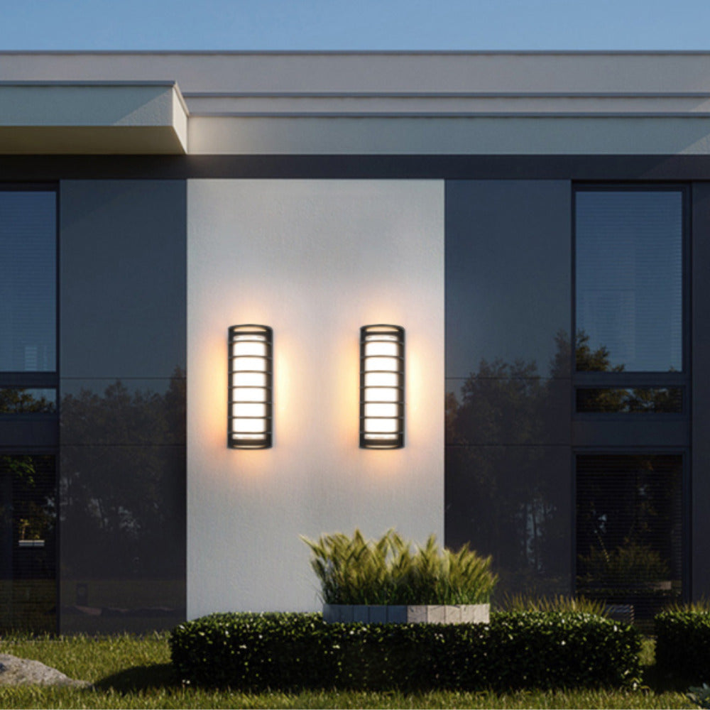Sleek Modern Waterproof Outdoor Wall Lamp with Metal and Acrylic Finish