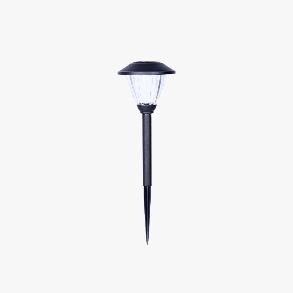 Solar Outdoor Bollard Light - Modern Metal, Cap-Shaped Design
