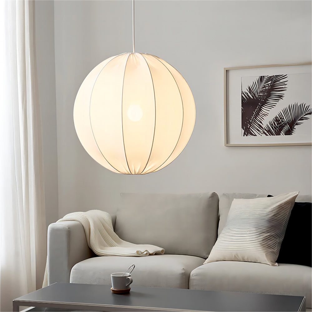 Spherical Pendant Light, Fabric Floor Lamp