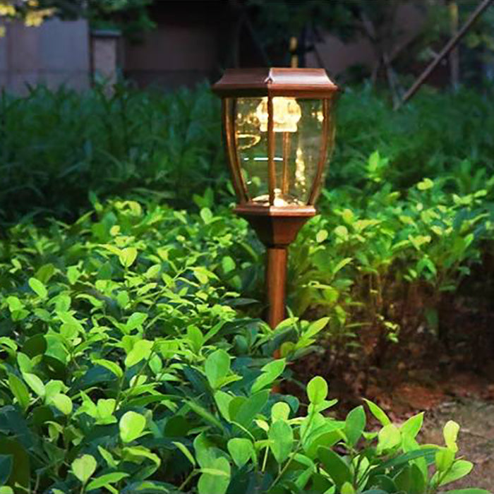Vintage Solar Path Light – Bronze Lantern-Style for Gardens