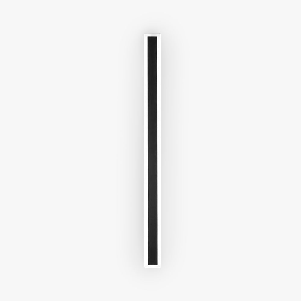 Waterproof Black LED Outdoor Wall Lamp with Modern Linear Design