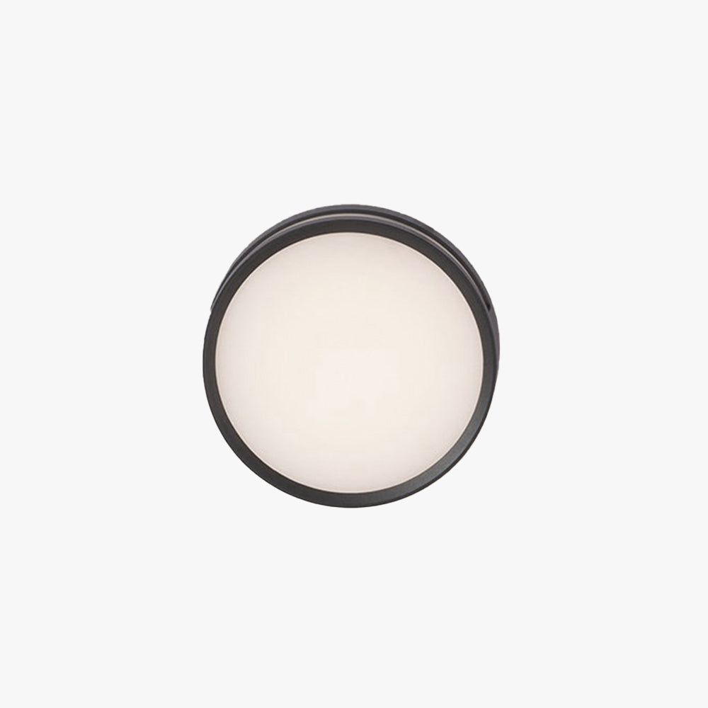 Waterproof Round Black LED Outdoor Wall Lamp – Modern and Minimalist Design