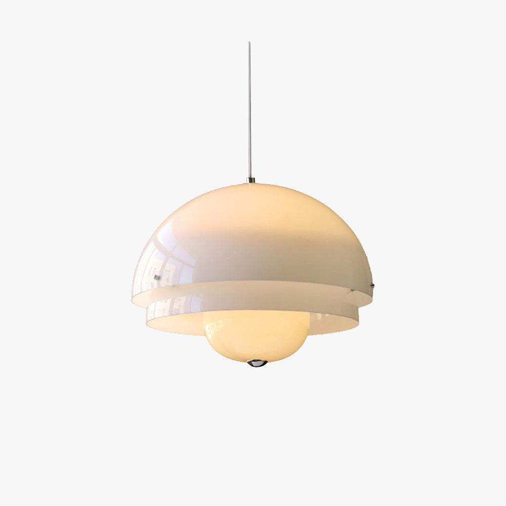 White Dome Pendant Light & Minimalist Design