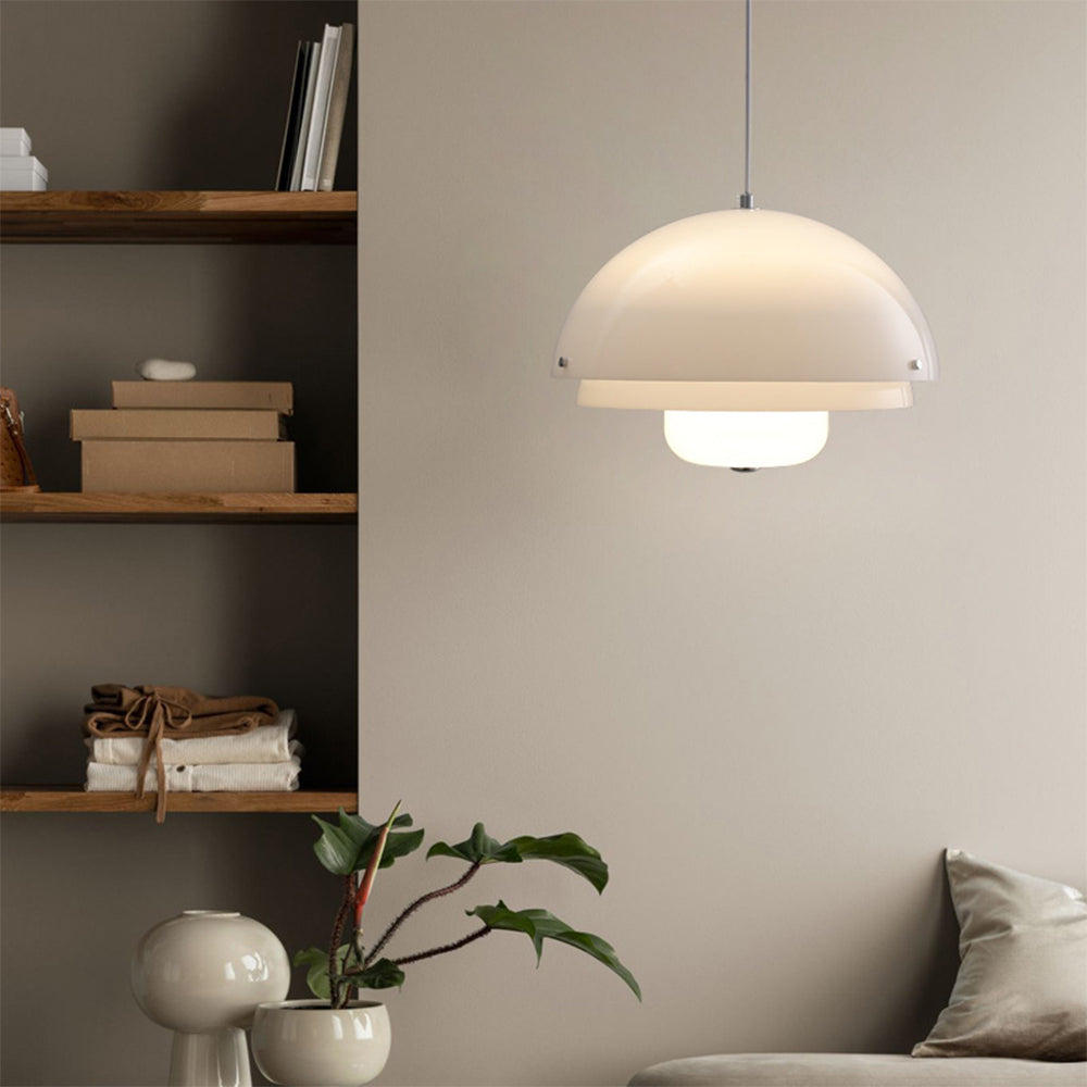 White Dome Pendant Light & Minimalist Design