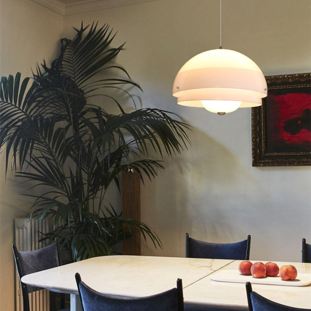 White Dome Pendant Light & Minimalist Design