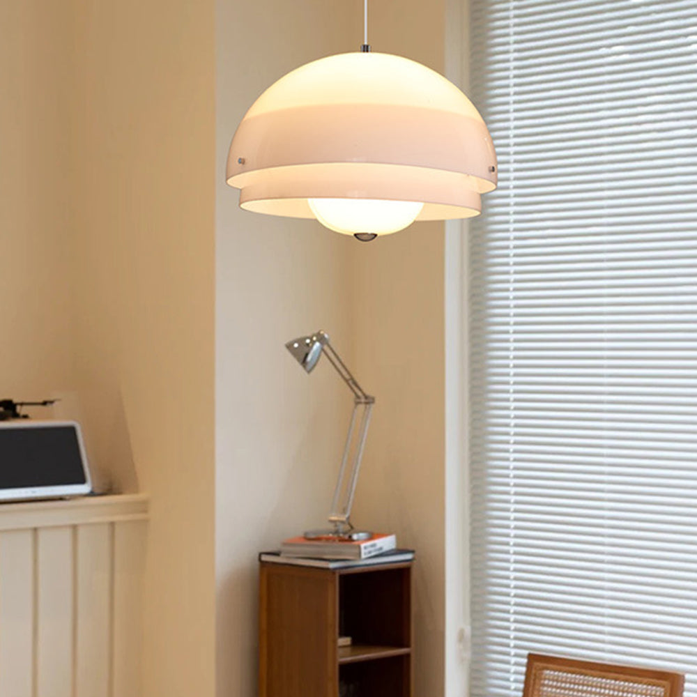 White Dome Pendant Light & Minimalist Design