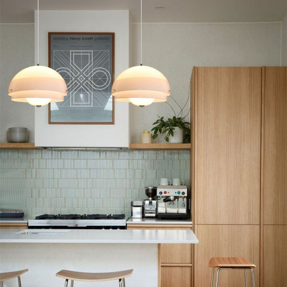 White Dome Pendant Light & Minimalist Design